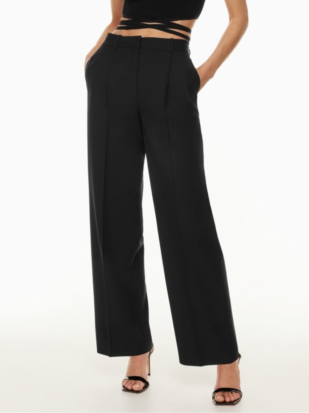 NWT Babaton Pleated Pant Black Size 00 Aritzia #100423